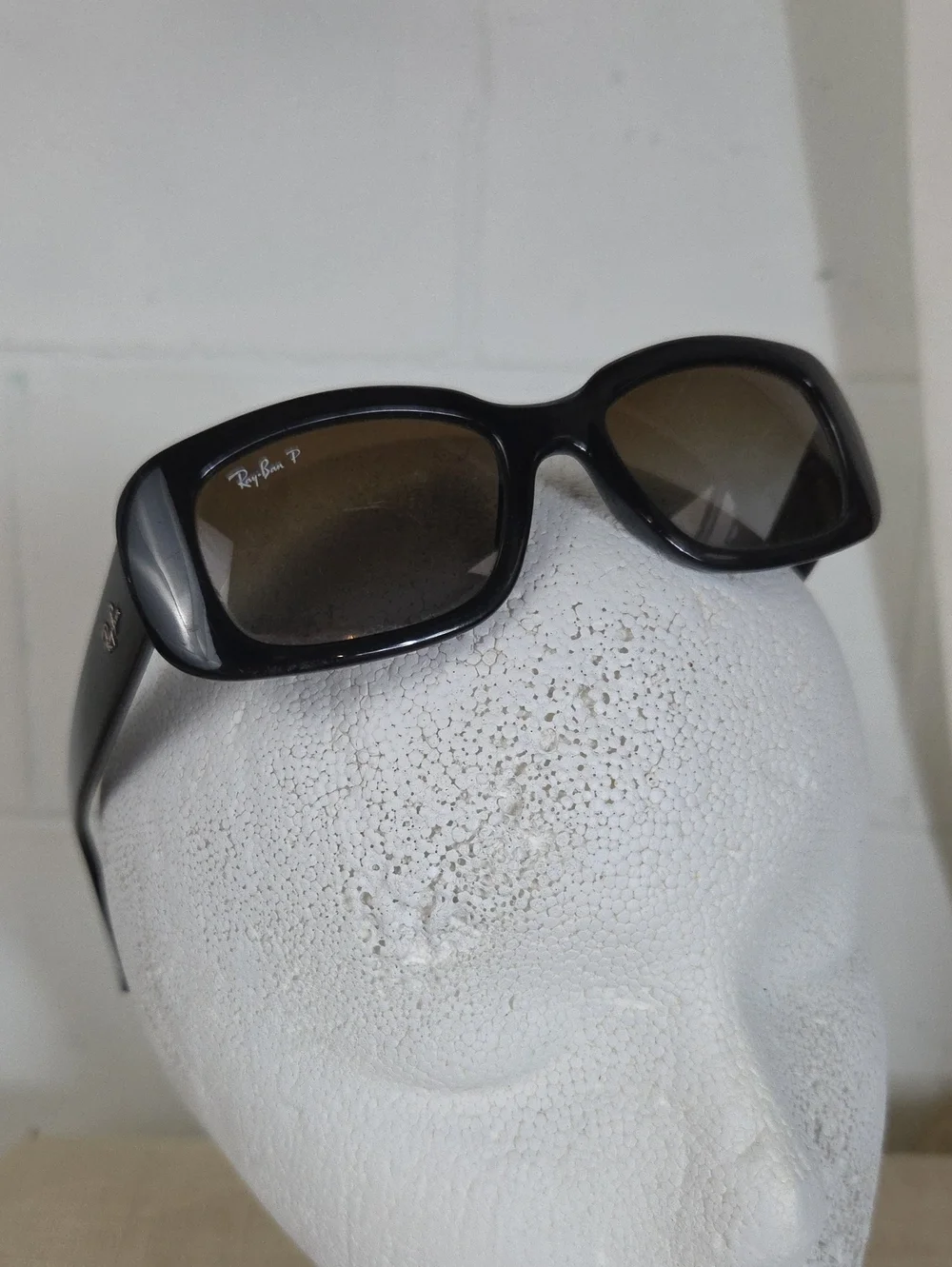 Ray-Ban 4122 Retro Black Polarized Small Rectangle Sunglasses